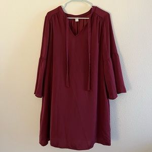 Flutter sleeve dress with lining